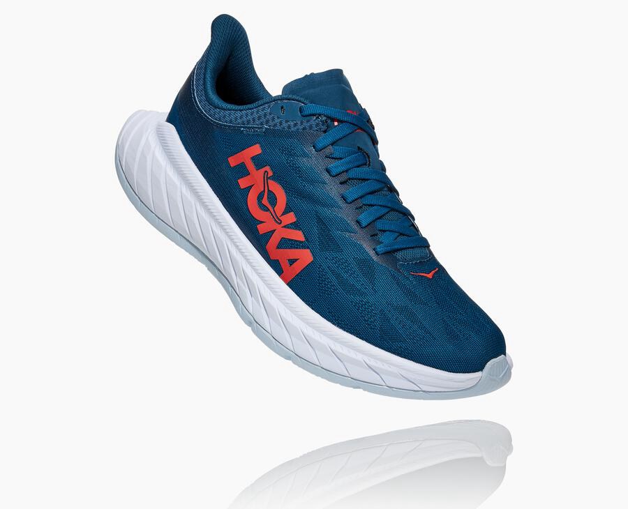 Hoka One One Koşu Ayakkabısı Kadın Lacivert/Beyaz - Carbon X 2 - UR9715068